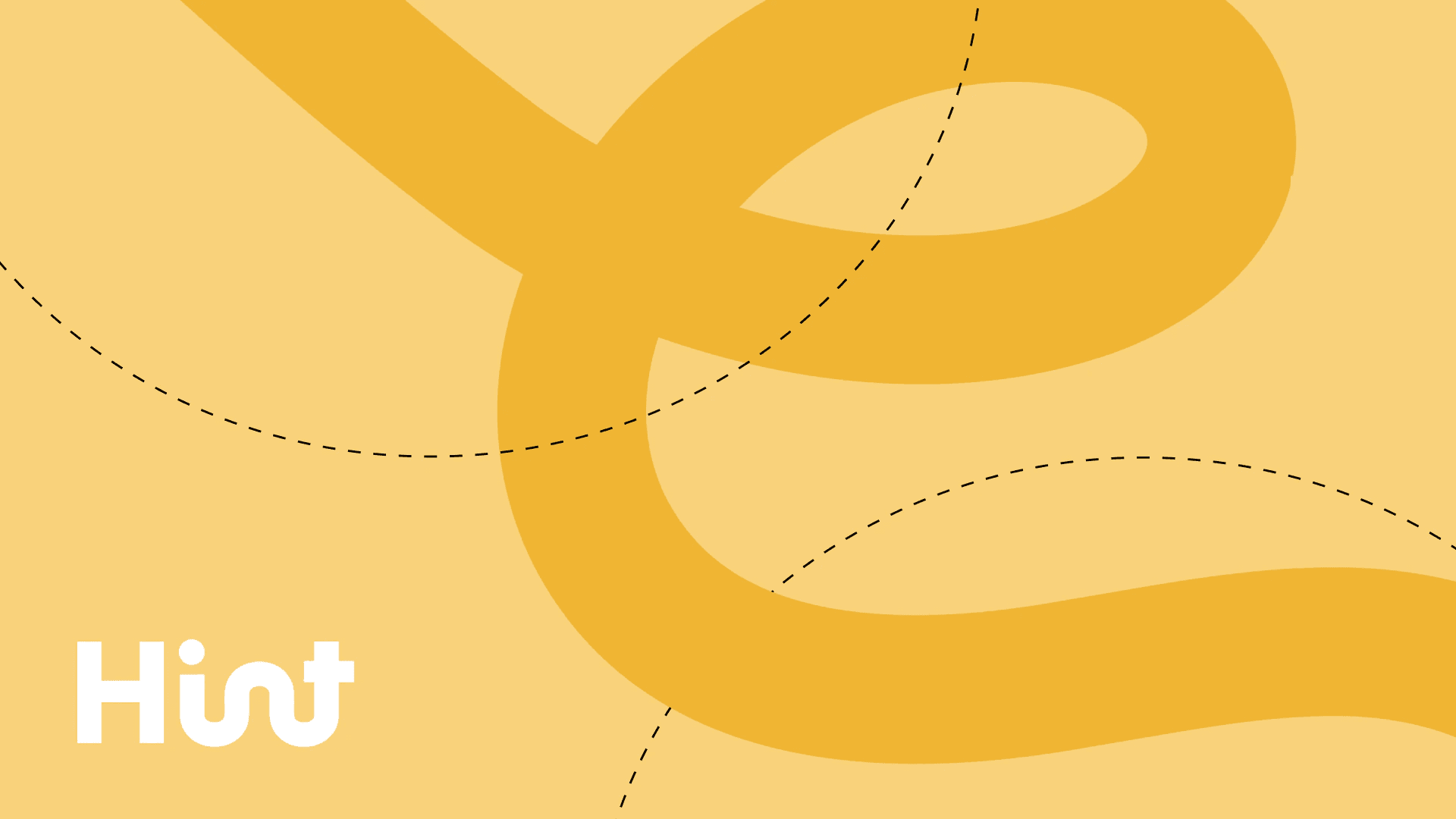 Brand exploration 3.0: a looping route and dotted paths on yellow with the wordmark