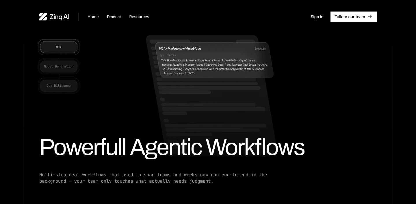 Storyboard, frame 4: a document review step inside the workflow