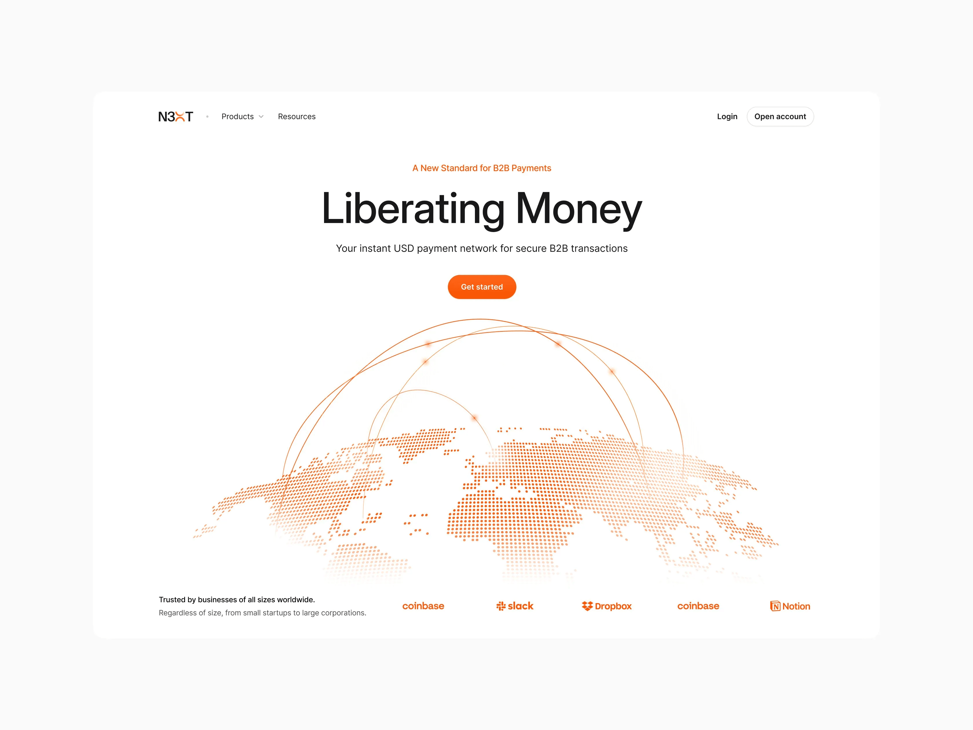 N3XT website hero: Liberating Money